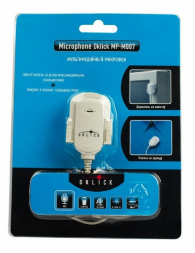 Купить Микрофон OKLICK MP-M007, белый в Липецке фото 3