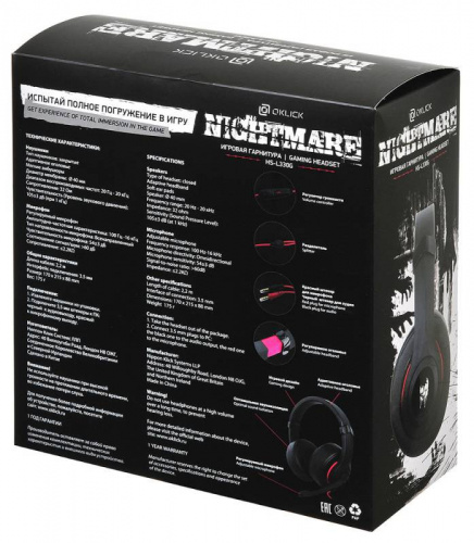 Купить Наушники с микрофоном Oklick HS-L330G черный 2.2м мониторы оголовье (N-6) в Липецке фото 15