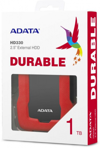 Купить Жесткий диск A-Data USB 3.0 1Tb AHD330-1TU31-CRD HD330 DashDrive Durable 2.5  красный в Липецке фото 3