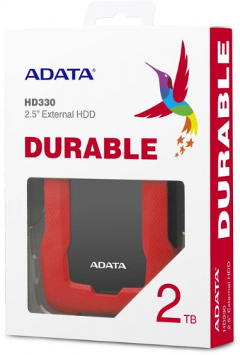 Купить Жесткий диск A-Data USB 3.0 2Tb AHD330-2TU31-CRD HD330 DashDrive Durable 2.5  красный в Липецке фото 3