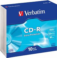 Купить Диск CD-R Verbatim 700Mb 52x Slim case (10шт) (43415) в Липецке