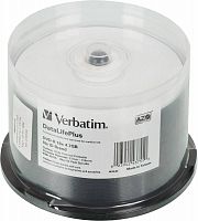 Купить Диск DVD-R Verbatim 4.7Gb 16x Cake Box (50шт) Printable (43755) в Липецке