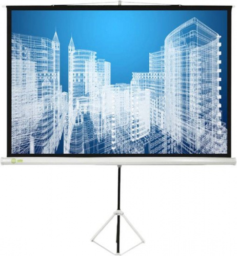 Купить Экран Cactus 180x180см Triscreen CS-PST-180x180 1:1 напольный рулонный белый в Липецке