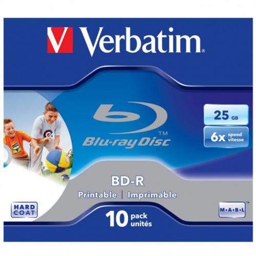 Купить Диск BD-R Verbatim 25Gb 6x Jewel case (1шт) Printable (43713) в Липецке