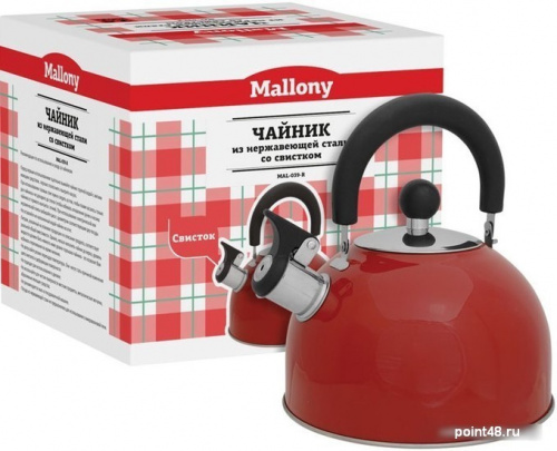 Купить MALLONY Чайник MAL-039-R 2,5л красный (910084) в Липецке фото 2