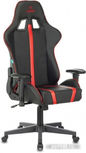 Кресло игровое Zombie A4 черный/красный искусственная кожа с подголов. крестовина пластик фото 2