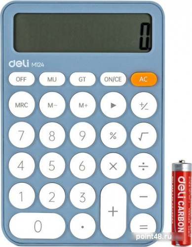 Купить Калькулятор Deli M124 (синий) в Липецке фото 2