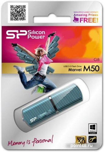 Купить USB Flash Silicon-Power Marvel M50 Blue 128GB (SP128GBUF3M50V1B) в Липецке фото 3