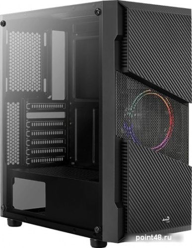 Корпус Aerocool Menace Saturn FRGB-G-BK-v1 черный без БП ATX 7x120mm 2x140mm 2xUSB3.0 audio bott PSU