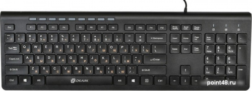 Купить Клавиатура Oklick 480M черный/черный USB slim Multimedia в Липецке