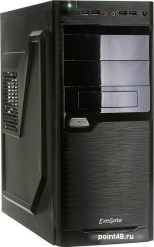 Корпус Exegate EX272730RUS   M itower XP-330U Black, ATX, &lt;XP600, Black,120mm&gt;, 2*USB+2*USB3.0, Audio