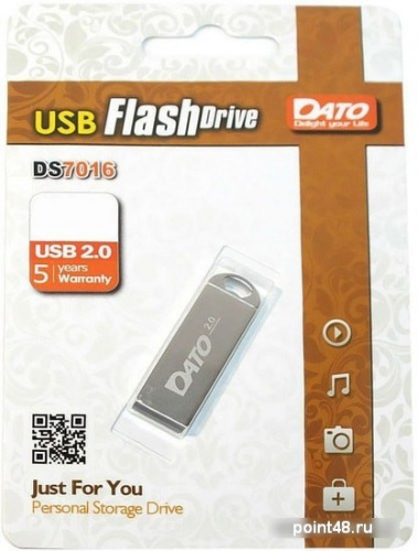 Купить Флеш Диск Dato 32Gb DS7016 DS7016-32G USB2.0 серебристый в Липецке фото 2