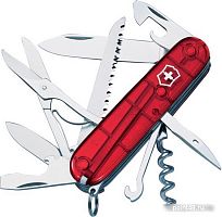 Купить Нож перочинный Victorinox Huntsman (1.3713.T) 91мм 15функций красный полупрозначный карт.коробка в Липецке