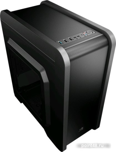 Корпус MiniTower AeroCool Qs-240, mATX, Window, USB 3.0, черный, без БП