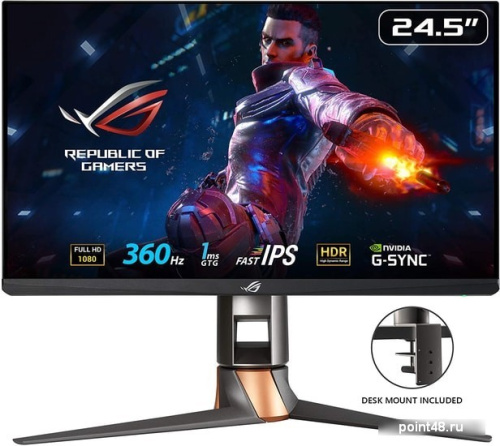 Купить Монитор Asus 24.5  ROG Swift PG259QNR IPS 1920x1080 360Hz G-Sync 400cd/m2 16:9 в Липецке фото 2