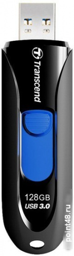 Купить Флеш Диск Transcend 128Gb Jetflash 790 TS128GJF790K USB3.0 черный/синий в Липецке фото 2