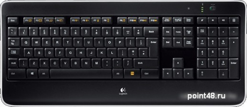 Купить Клавиатура LOGITECH K800, USB, Радиоканал, c подставкой для запястий, черный в Липецке