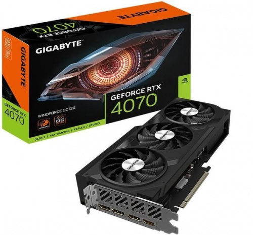 Видеокарта Gigabyte GeForce RTX­­ 4070 WindForce OC 12G GV-N4070WF3OC-12GD фото 2