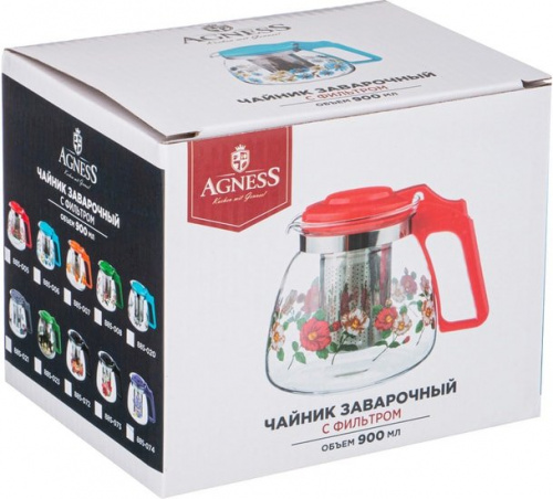 Купить Заварочный чайник AGNESS 885-073 серия  Роскошный сад в Липецке фото 2
