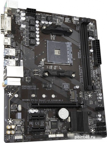 Материнская плата Gigabyte GA-A320M-H Soc-AM4 AMD A320 2xDDR4 mATX AC`97 8ch(7.1) GbLAN RAID+DVI+HDMI фото 2