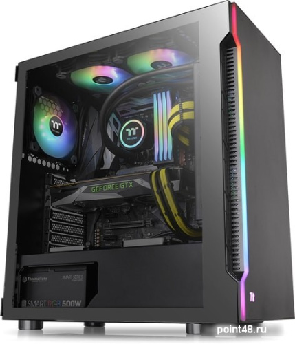 Корпус Thermaltake H200 TG RGB черный без БП ATX 2xUSB3.0 audio bott PSU фото 3