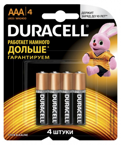 Купить Батарея Duracell Basic CN LR03-4BL MN2400 AAA (4шт) в Липецке