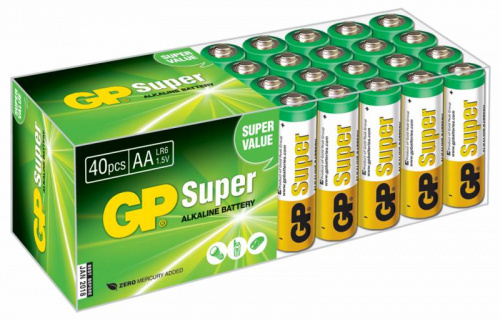 Купить Батарея GP Super Alkaline 15A LR6 AA (40шт) в Липецке