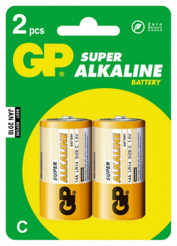 Купить Батарея GP Super Alkaline 14A LR14 C (2шт) в Липецке