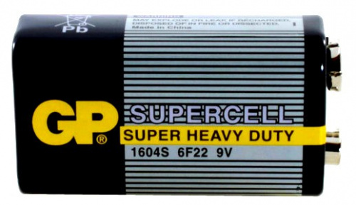 Купить Батарейка GP Supercell MN1604 (6F22) Крона, солевая, OS1 в Липецке