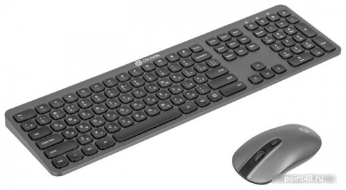 Купить Клавиатура + мышь Оклик 300M клав:серый мышь:серый/черный USB беспроводная slim в Липецке фото 2