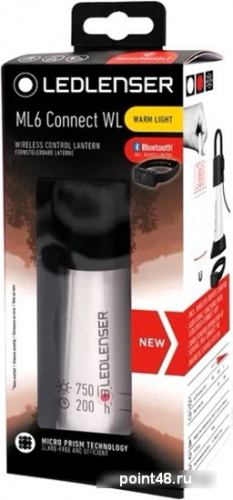 Купить Фонарь походный Led Lenser ML6 Connect WL белый/черный лам.:светодиод. 18650 (502201) в Липецке фото 3