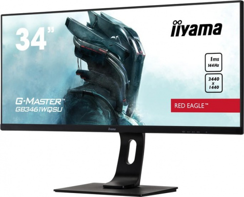 Купить Монитор Iiyama 34  Red Eagle GB3461WQSU-B1 черный IPS LED 1ms 21:9 HDMI M/M матовая HAS Pivot 1000:1 350cd 178гр/178гр 3440x1440 DisplayPort UWQHD USB 9.7кг в Липецке фото 2