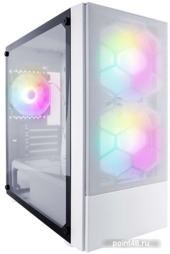 Корпус 1STPLAYER FIREBASE X4-M White / mATX, TG / 1x120mm & 2x140mm LED fans inc. / X4-M-WH-2F1P-W-1F1-W