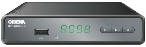 Купить Ресивер DVB-T2 Cadena CDT-1651SB черный в Липецке фото 2