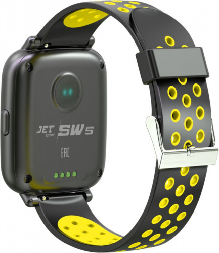 Смарт-часы Jet Sport SW-5 52мм 1.44 OLED черный (SW-5 YELLOW) в Липецке фото 3