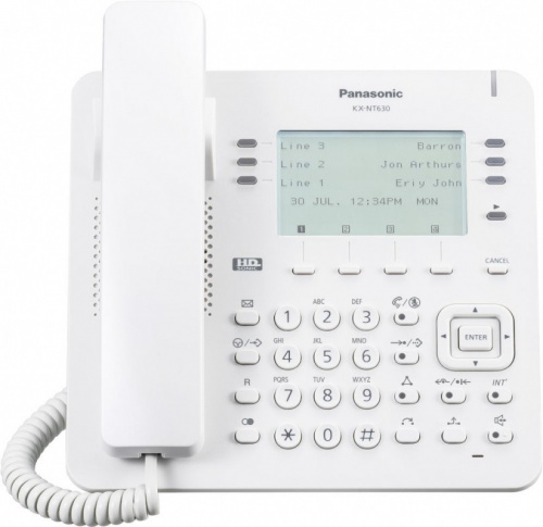 Купить Телефон IP Panasonic KX-NT630RU белый в Липецке фото 3