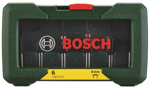 Купить Набор фрез по дер. Bosch 6 НМ-SET (2607019463) d(посад.)=8мм (фрезеры) в Липецке фото 2