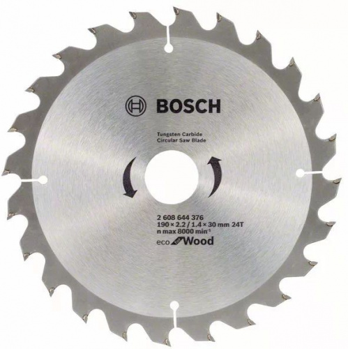 Купить Диск пильный по дер. Bosch ECO WO (2608644376) d=190мм d(посад.)=30мм (циркулярные пилы) в Липецке