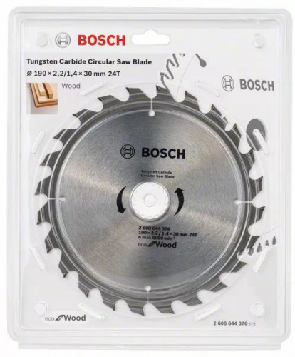 Купить Диск пильный по дер. Bosch ECO WO (2608644376) d=190мм d(посад.)=30мм (циркулярные пилы) в Липецке фото 2
