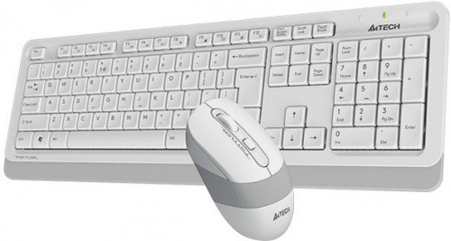 Купить Клавиатура + мышь A4 Fstyler FG1010 клав:белый/серый мышь:белый/серый USB беспроводная Multimedia в Липецке фото 2