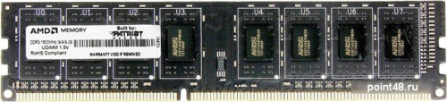 Память DDR3 4Gb 1600MHz AMD R534G1601U1S-UO/2S-UO OEM PC3-12800 CL11 DIMM 240-pin