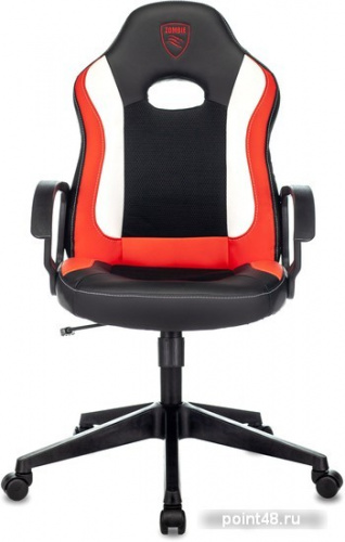 Кресло игровое Zombie 11 черный/красный текстиль/эко.кожа крестовина пластик фото 2