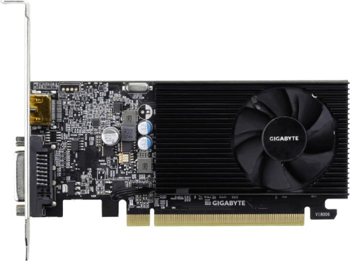 Видеокарта Gigabyte PCI-E GV-N1030D4-2GL nV ia GeForce GT 1030 2048Mb 64bit DDR4 1177/2100 DVIx1/HDMIx1/HDCP Ret low profile