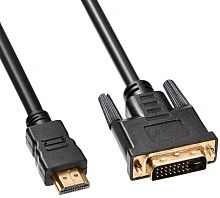 Купить Кабель Buro HDMI-19M-DVI-D-3m 24M/19M 3м позолоченные контакты ферритовые кольца в Липецке