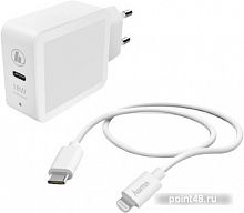 Сетевое зар./устр. Hama H-188330 3A PD для Apple кабель Apple Lightning/Type-C белый (00188330) в Липецке