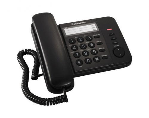 Купить Телефон проводной Panasonic KX-TS2352RUB, повторный набор, индикатор вызова, черный в Липецке фото 2