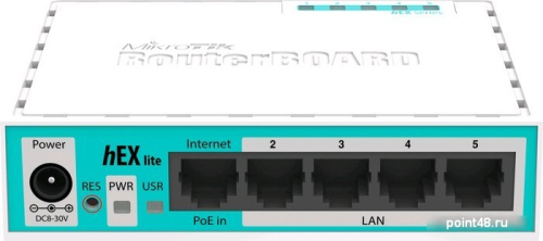 Купить Роутер MikroTik hEX lite (RB750R2) 10/100BASE-TX белый в Липецке