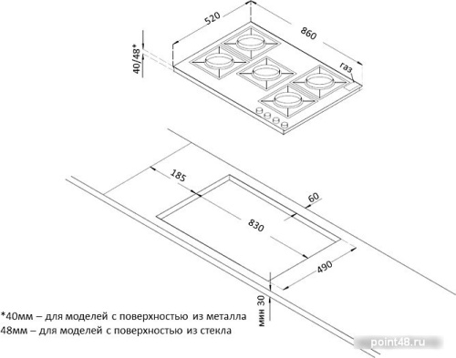 Варочная панель Korting HGG 9835 CTN в Липецке фото 2