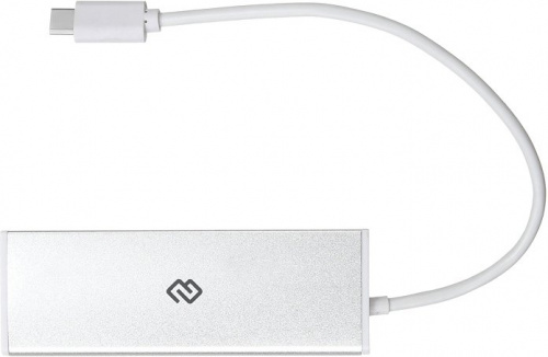 Разветвитель USB-C Digma HUB-4U3.0-UC-S 4порт. серебристый фото 2