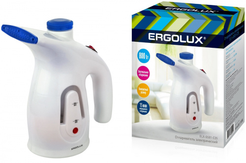 Купить Отпариватель ERGOLUX ELX-GS01-C35 белый/синий в Липецке фото 2